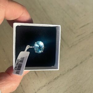 NWT Sterling Silver Blue Topaz Solitaire ring